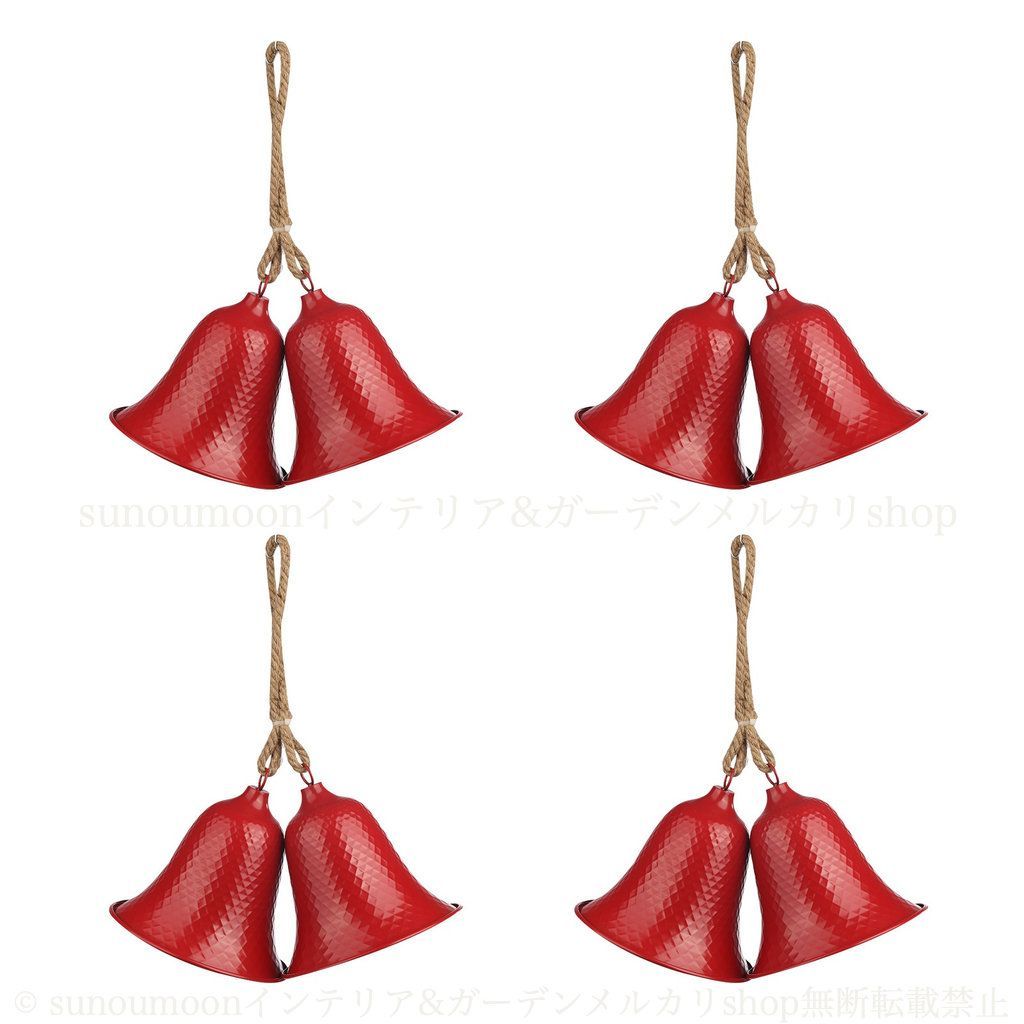 赤 ベル インテリア お洒落 ガーデン 雑貨 吊り下げ飾り ガーデン雑貨 ペンダント ガーデンインテリア 金属 ガーデニング おしゃれ レッド ガーデンオーナメント ガーデンオブジェ 庭の装飾 8-14 YUZUMIYA_COM