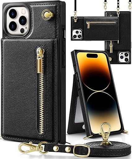 iphone 15 proケース 手帳型 ショルダー カード収納 財布型 応募券 YIHARA iphone 15 Pro ケース手帳型 アイフォン15プロ スマホ