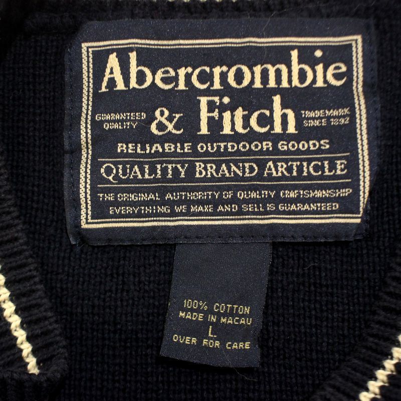 90s vintage Abercrombie & Fitch ニットベスト メンズ 表記L