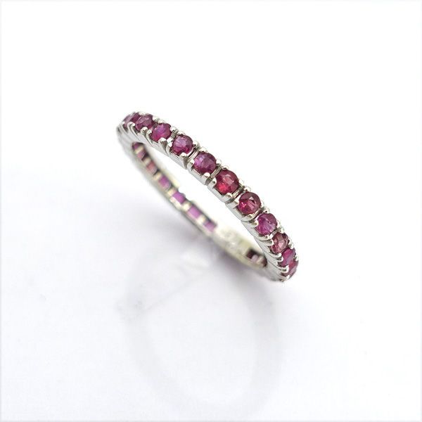 ◆K18WG フルエタニティ リング ルビー 1.0ｃｔ 17号 2.71 リング|指輪|アクセサリー ブランド