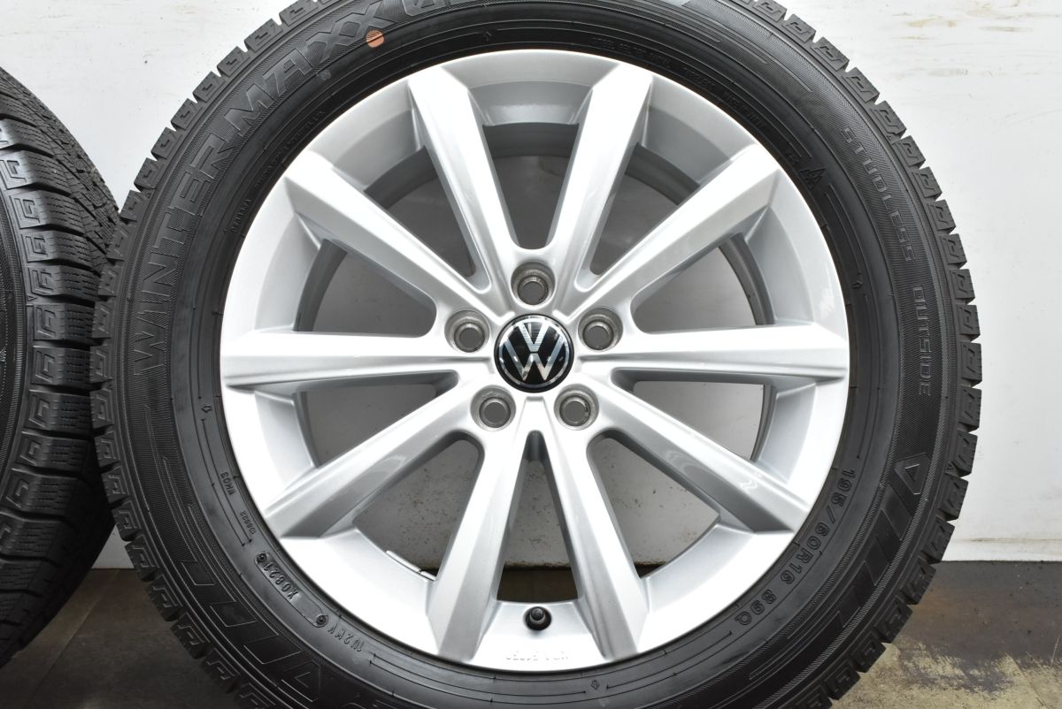 バリ溝 フォルクスワーゲン T-Cross 純正OP メラーノ 16in 6J 35 PCD100 ダンロップ ウインターマックス03 195|60R16 品番 2GM071496 FFCRYSTALESIA_COM