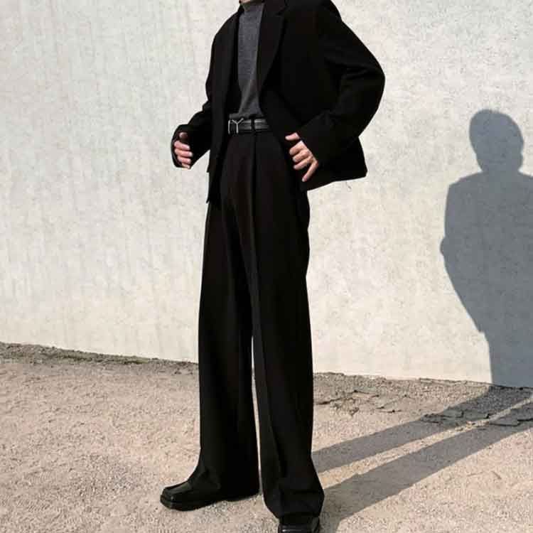 メンズ フレアパンツ スラックス シューカットパンツ ボトムス