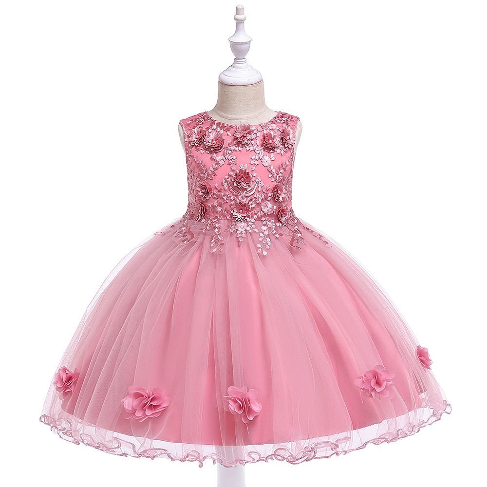【100%新品，定番人気】 子供ドレス キッズドレス こども 七五三 結婚式 ピアノ発表会 ワンピース 女の子 フォーマル プリンセス ドレス ジュニアドレス レッド シャンパン グレー 赤 ピンク フォーマルドレス 花い ドレス