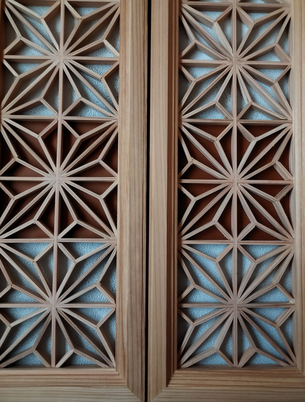 202 飾り組子麻の葉組子アクリル板入り3枚一組