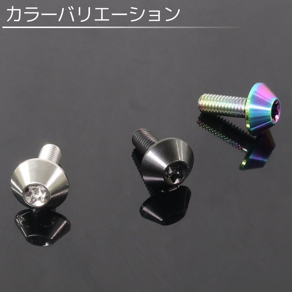 低価, SALE M6×17 P1.00 チタンボルト ブレーキディスクボルト 10本セット 6mm 17mm ピッチ1.0 シルバー チタン合金 Ti-6Al-4V 64チタン 焼き色なし CB1300 CB1100