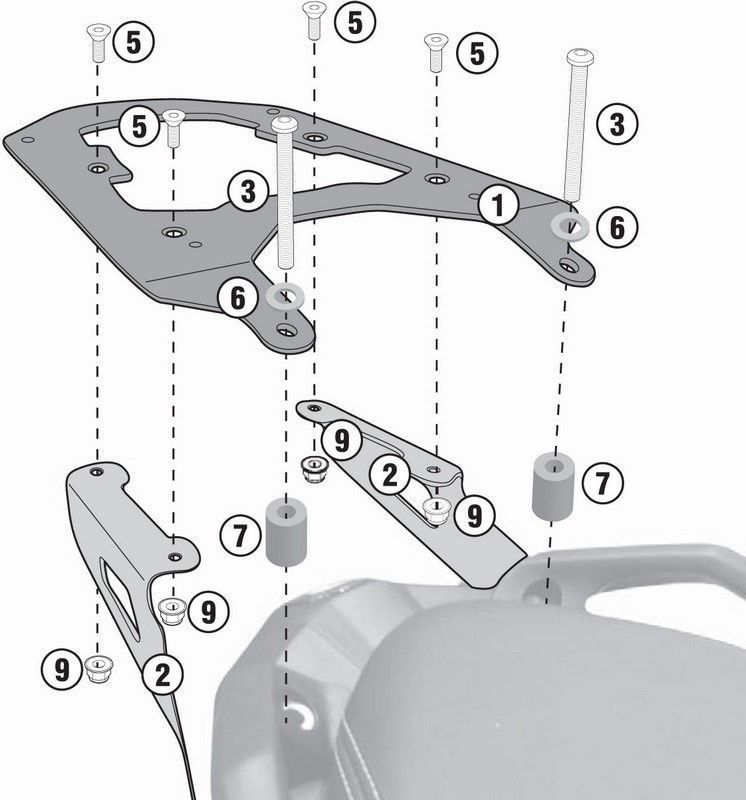 GIVI / ジビ トップケースキャリア for Monokey and Monolock Case | SR5121