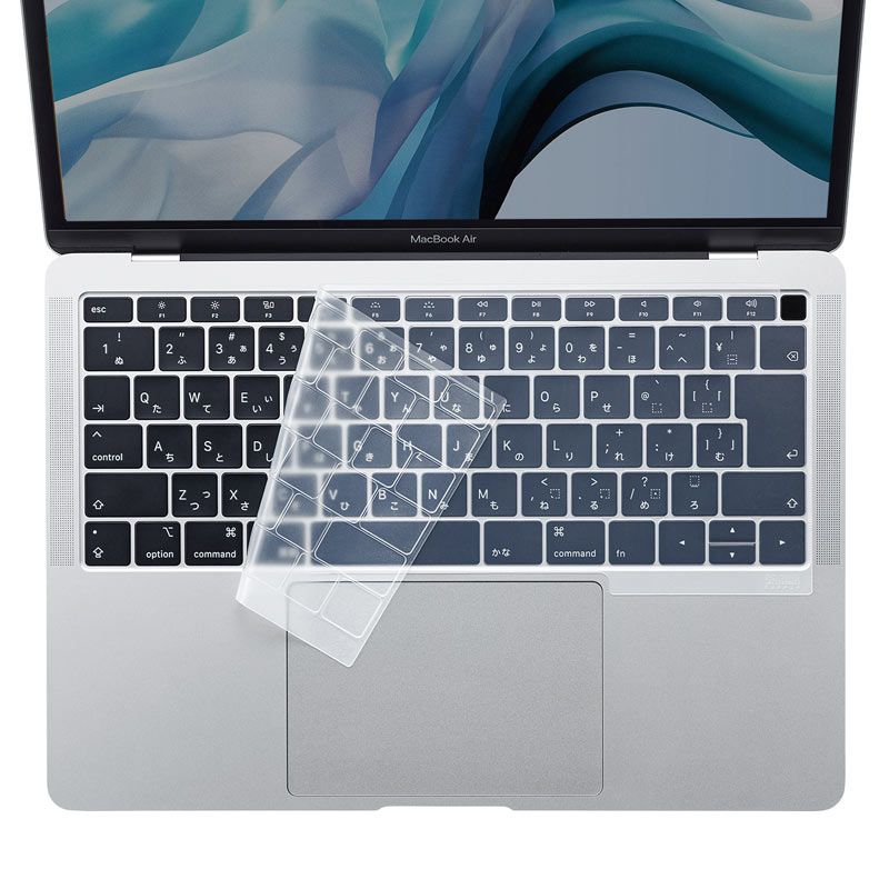 （まとめ買い）サンワサプライ MacBook Air 13.3インチ Retinaディスプレイ用シリコンキーボードカバー クリア FA-SMACBA13R 【×3セット】