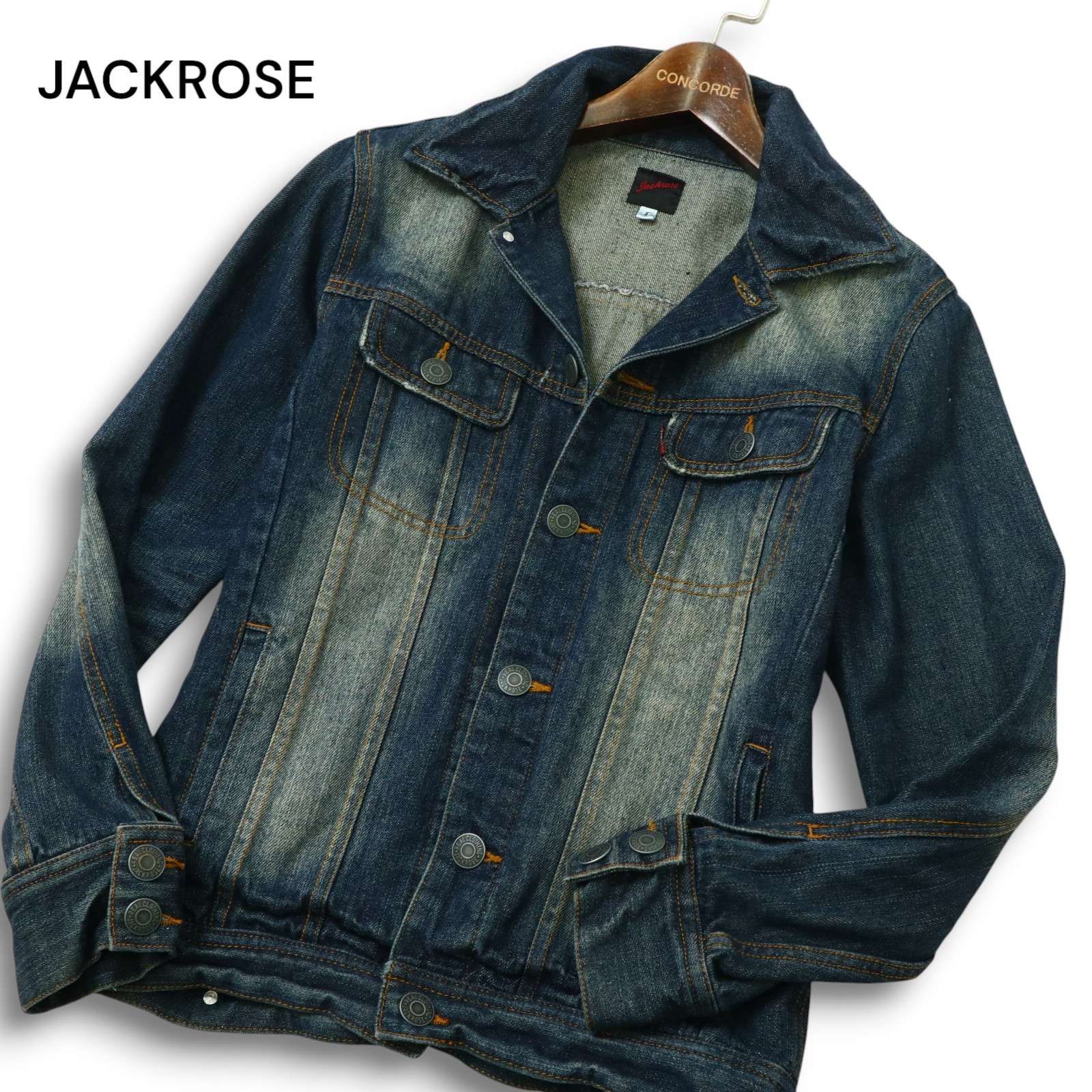 JACKROSE ジャックローズ 通年 USED加工☆ Gジャン デニム ジャケット 