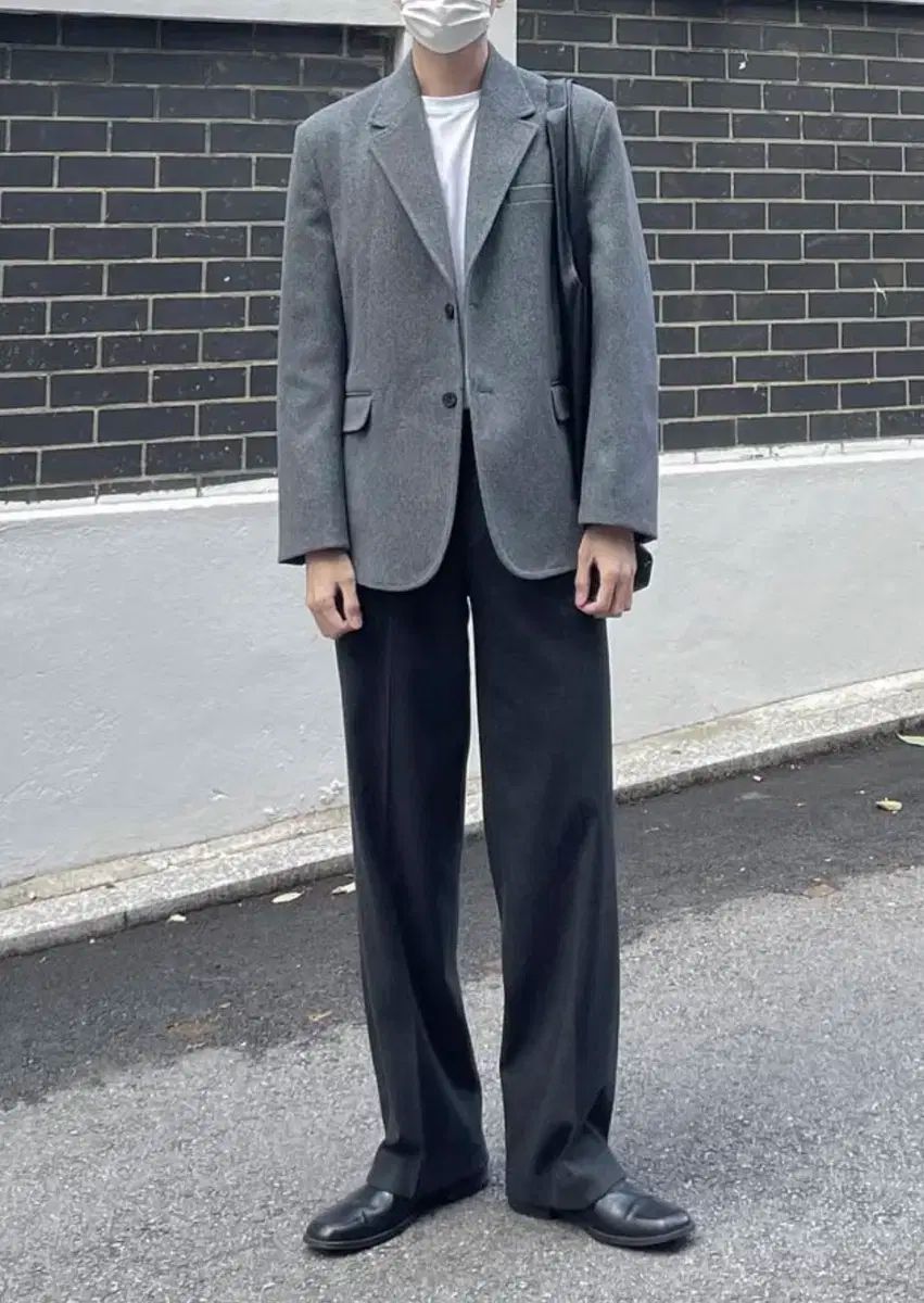 グレーウール ブレーザー 105