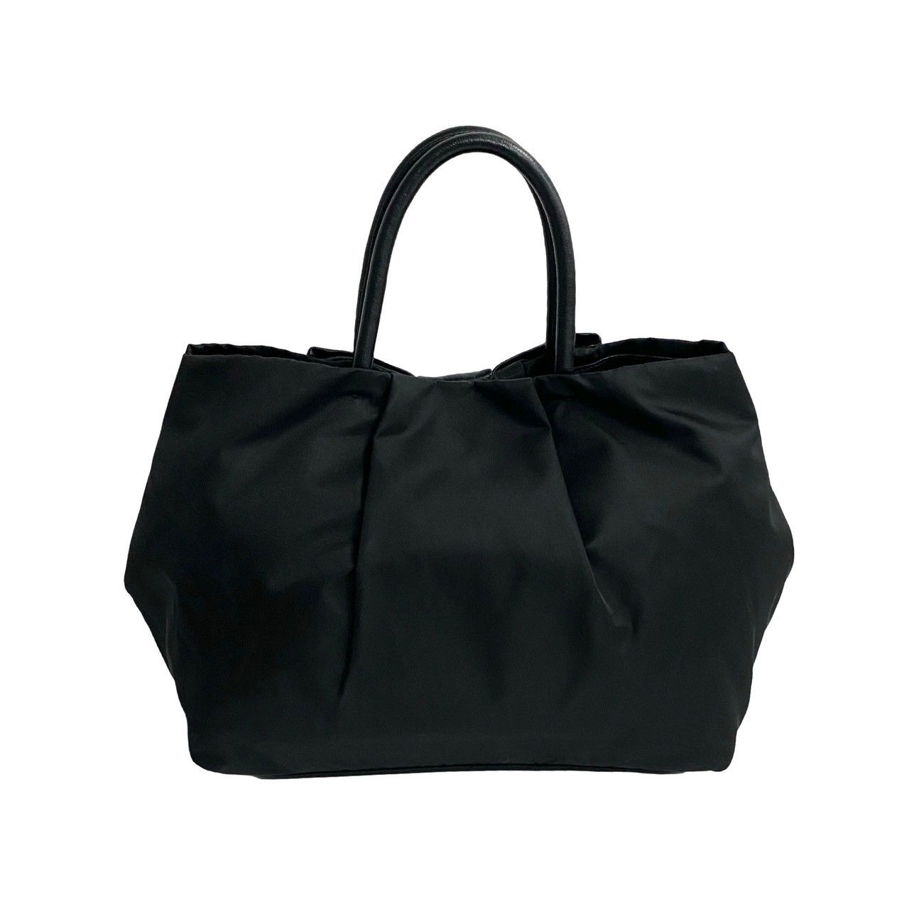 極 美品 希少品 カード付 PRADA プラダ ロゴ 金具 リボン レザー
