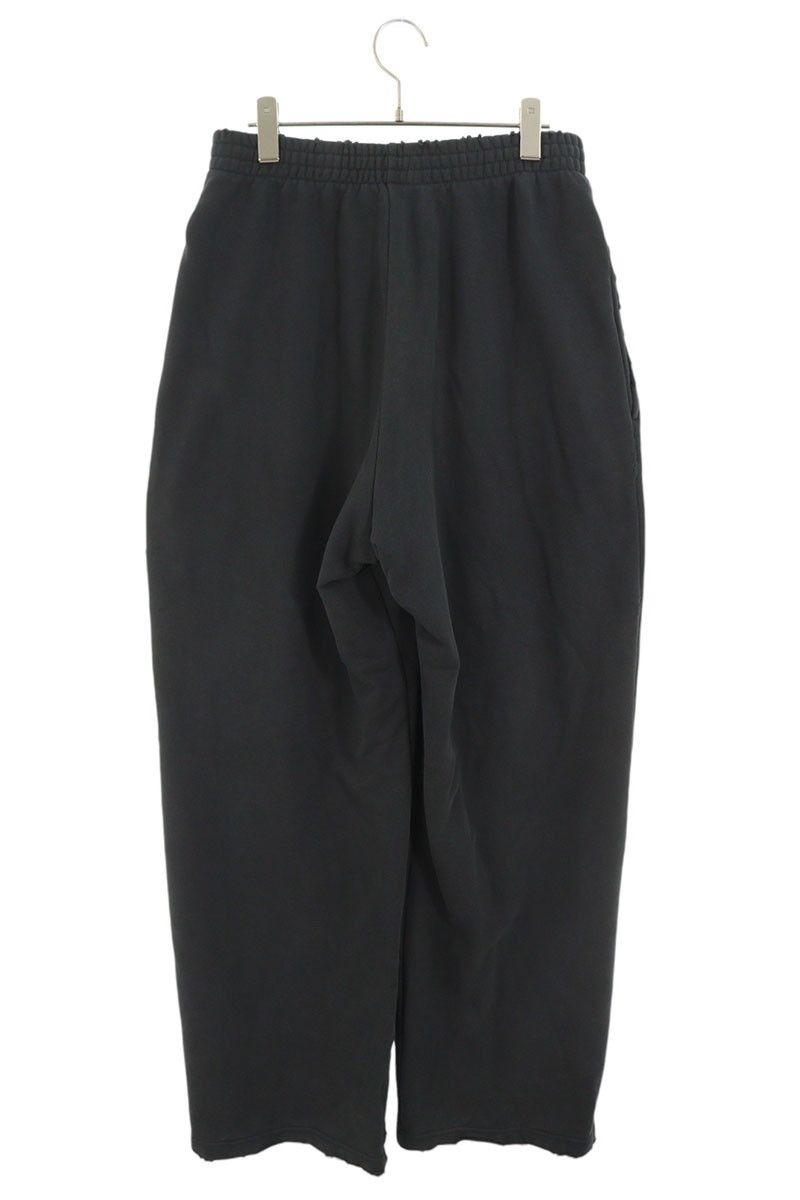 バレンシアガ 641673 TKVD8 ロゴパッチワイドスウェットロングパンツ