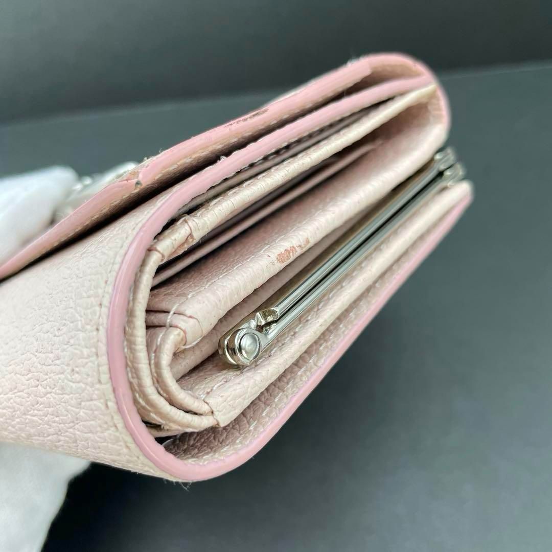 ヴィヴィアンウエストウッド 三つ折り がま口 ピンク 財布