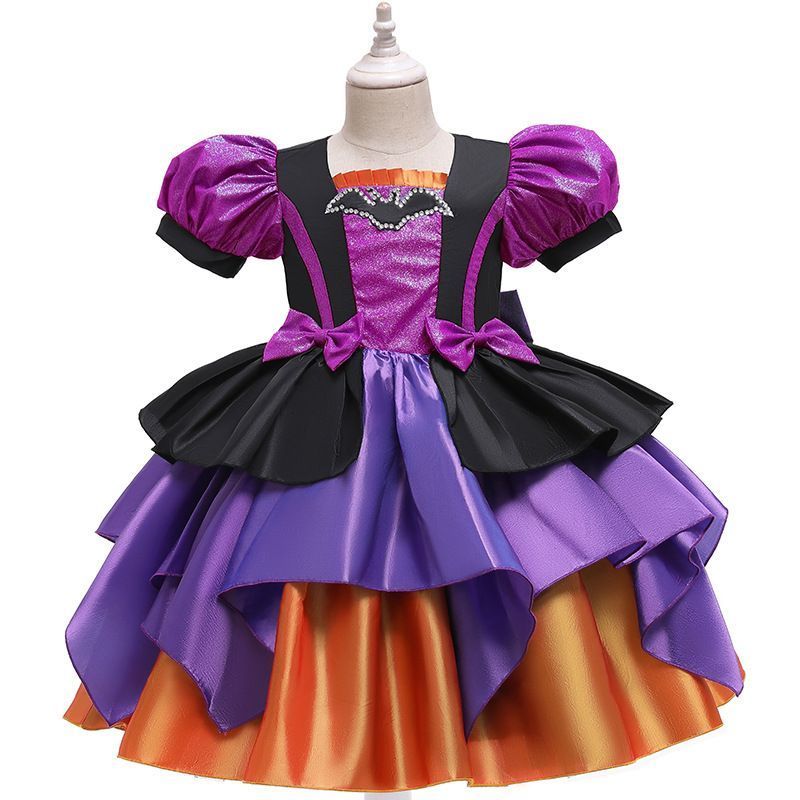 ハロウィン コスプレ 魔女 キッズ 子供 衣装 仮装 女の子 子供ドレス 可愛い コスチューム ワンピース 魔法使い 魔術師 魔女 帽子 キッズ コスチューム Halloween 発表会 パーティー 学園祭 文化祭 新年会