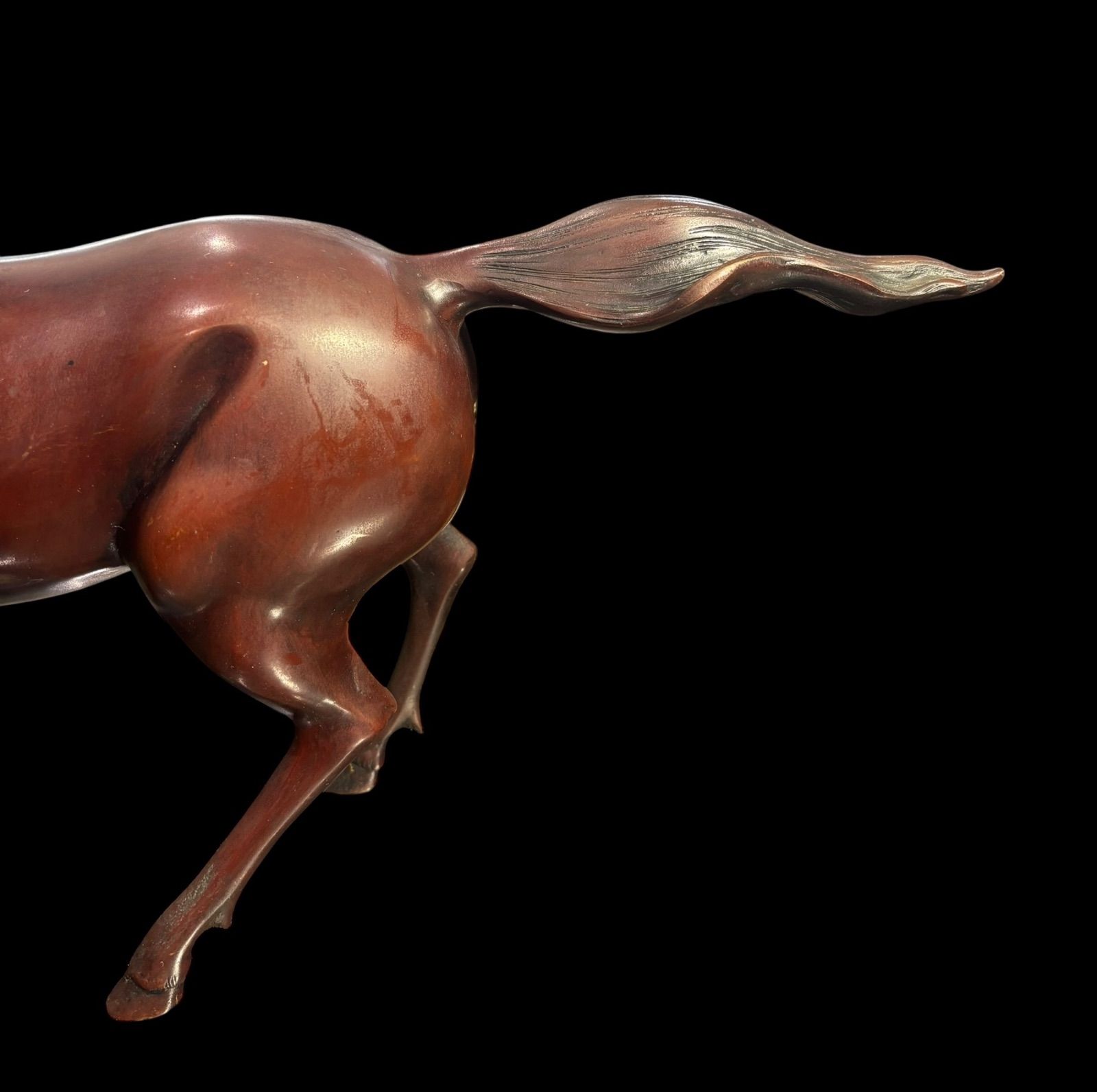 ブロンズ 馬 置物 干支 跳ね馬 縁起物 飾り 彫刻美術 銅製 工芸品