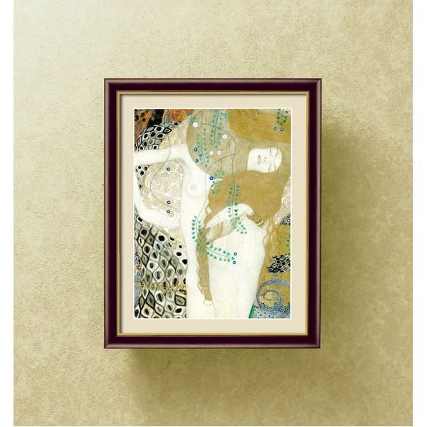 真作保証 グスタフ・クリムト 水蛇 額装67 /250 Gustav Klimt グスタフ・クリムトの代表作 〕 F6号 水蛇1 クリムト展 ウィーン