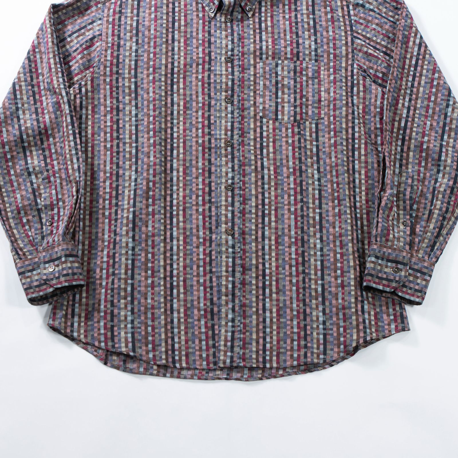 ミッソーニ MISSONI モザイクパターンシャツ イタリア製 総柄シャツ