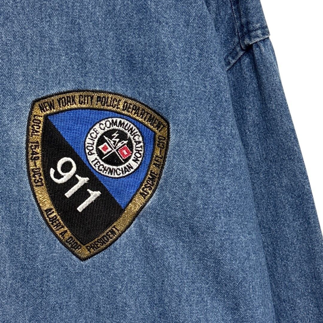 【King Louie】 90s NY市警察 デニムジャケット S-2426 King Louie】 90s NY市警察 デニムジャケット S-2426 - メルカリ