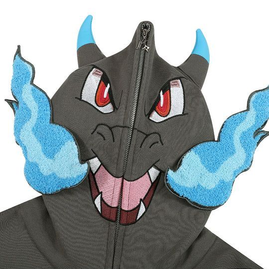 KaKazzy】リザードン ポケモン パーカー 男女着用可 ユニ