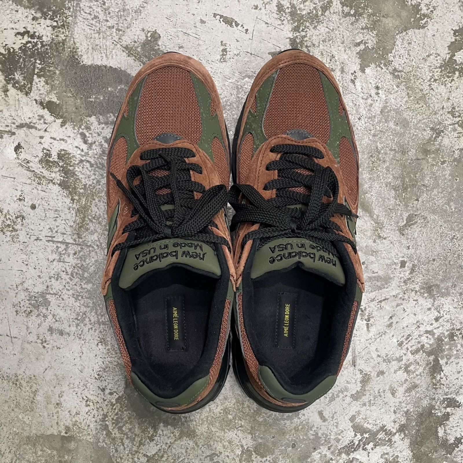 Aime Leon dore New Balance 993 Brown スエード スニーカー MR993ALD 