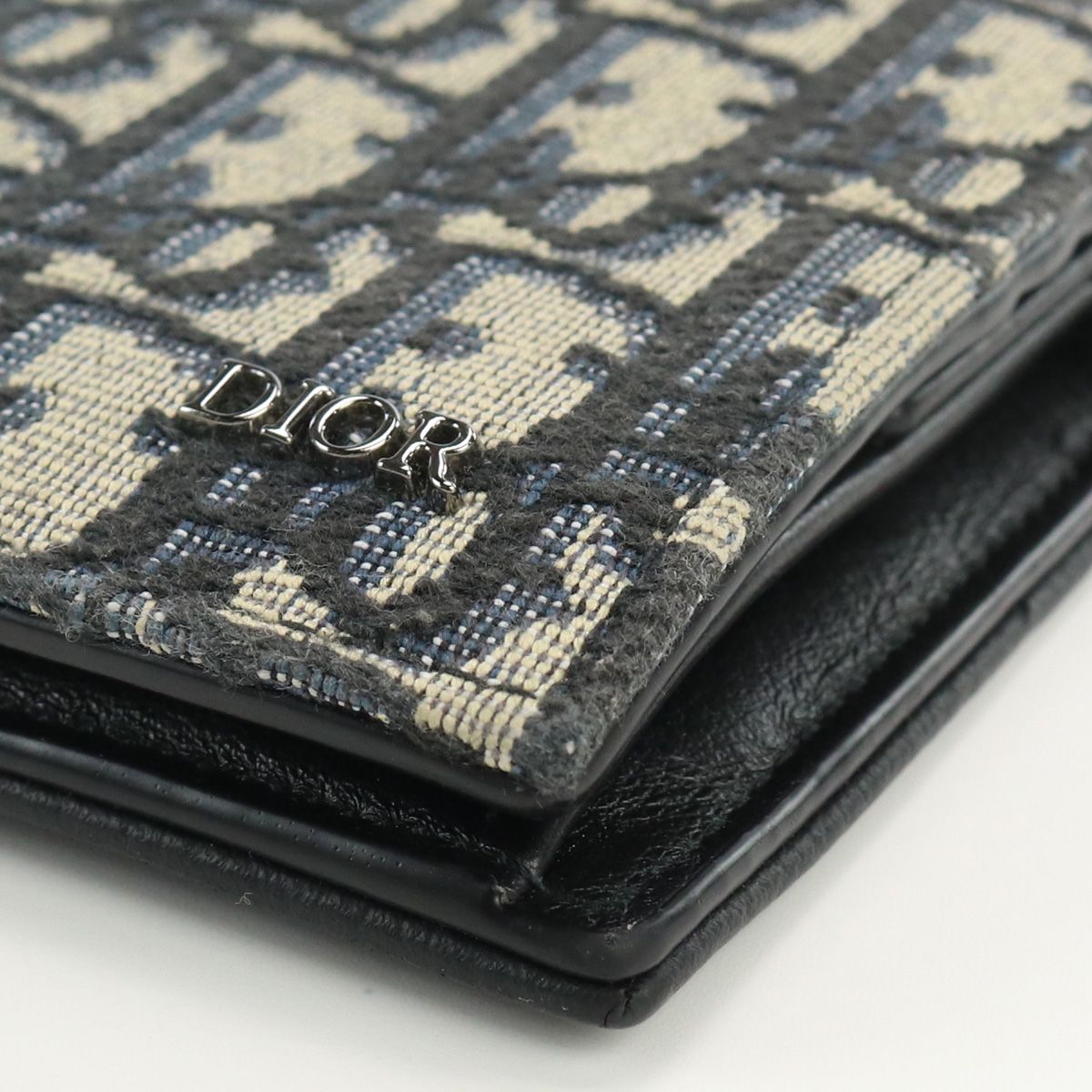 Christian Dior クリスチャンディオール コインケース付きウォレット サドル 2ADBC306 YKS H05E 二折財布 ジャガード メンズ