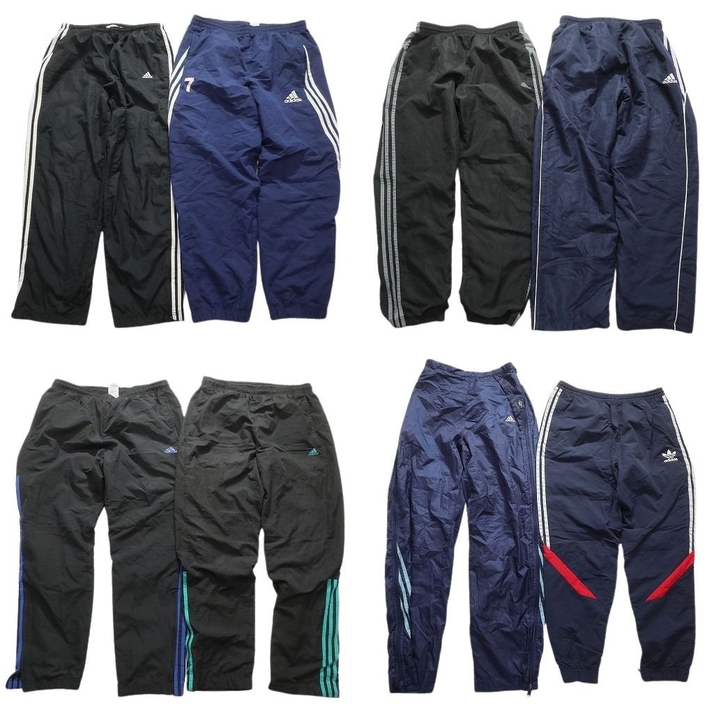 古着卸 アディダス adidas ウインドブレーカー パンツ 8枚セット メンズ L スリーストライプ トレフォイル 古着 NA7636
