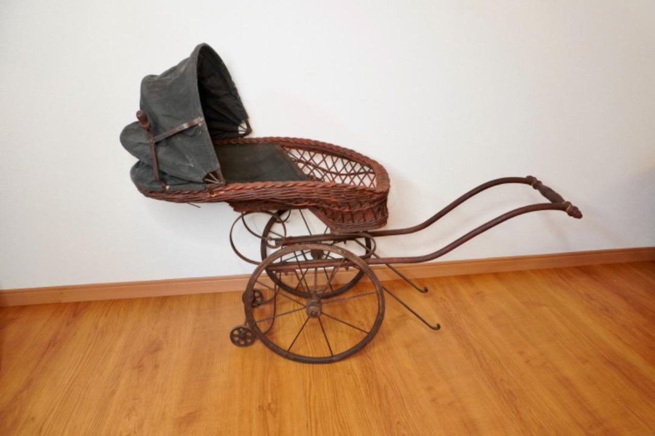 フランス アンティーク Baby Buggy ベビーカー ドール用