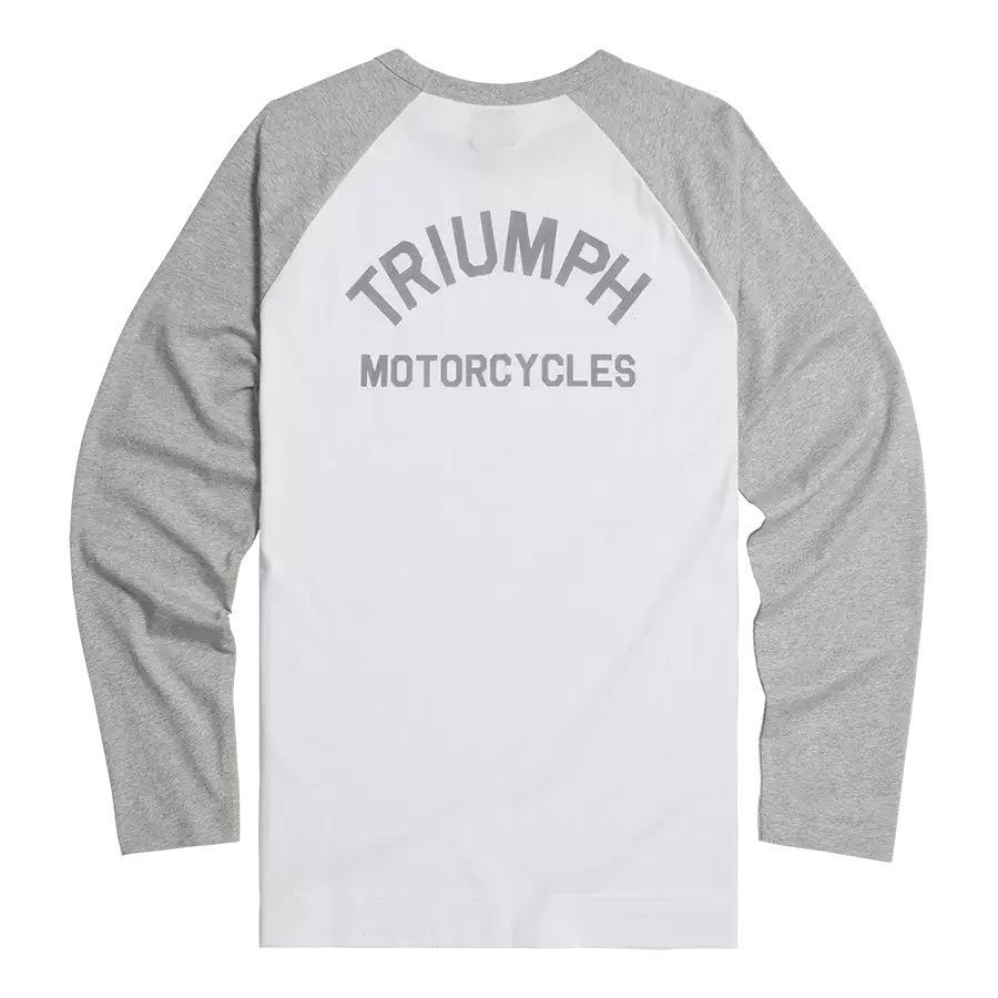 TRIUMPH トライアンフ Blackwell White/Grey Tee（長袖） Lサイズ（日本のXL相当）