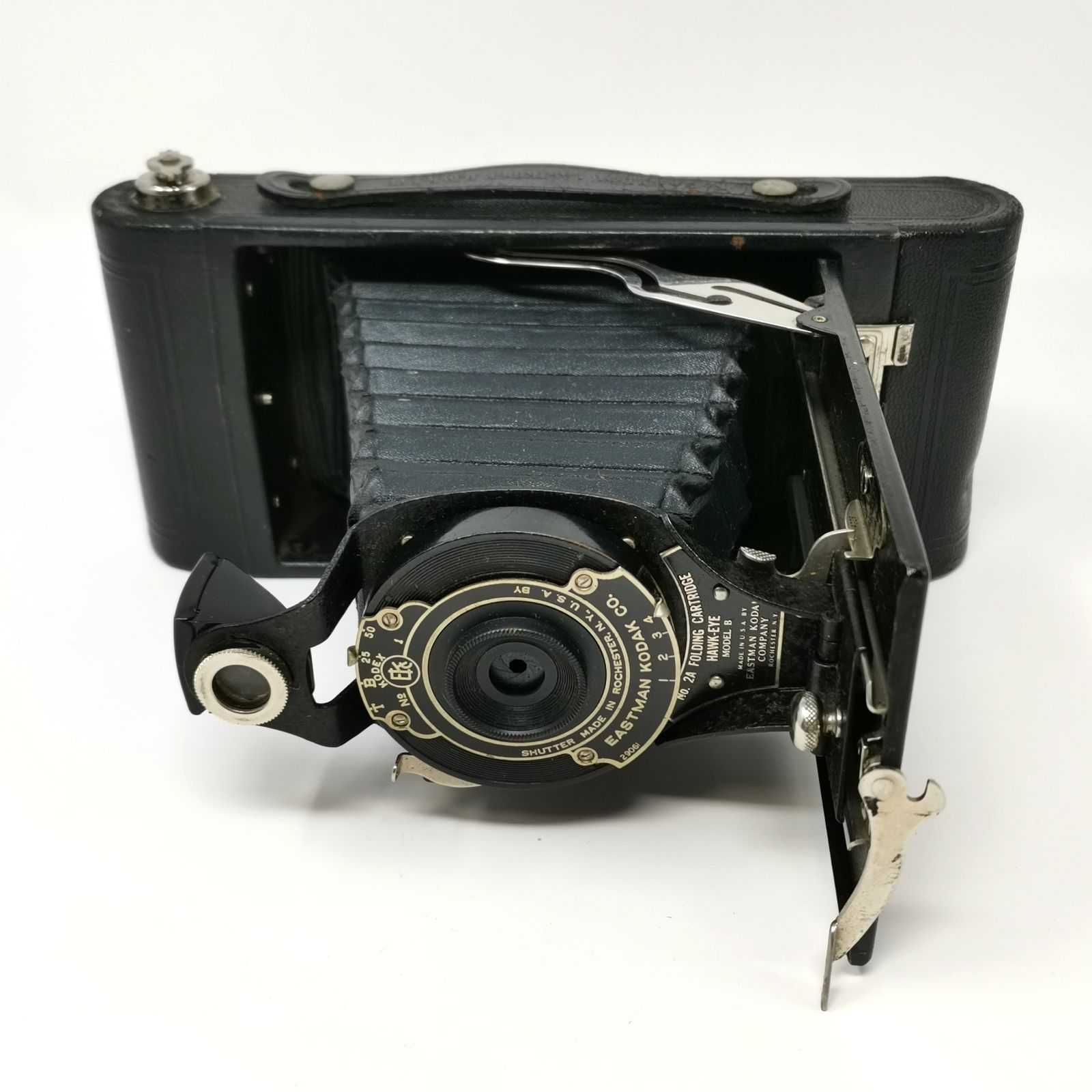 ヴィンテージ蛇腹Eastman Kodak 二眼レフカメラ外観革張傷無機能動完動 ヴィンテージ蛇腹Eastman Kodak 二眼レフカメラ外観革張傷無機