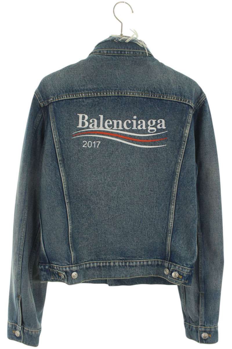ユ*メ様 バレンシアガ　オーバーサイズ バックロゴ刺繍 デニムジャケット バレンシアガオーバーサイズ バックロゴ刺繍 デニムジャケット