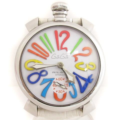 ガガミラノ Gaga Milano マヌアーレ 48mm ホワイト/レッド