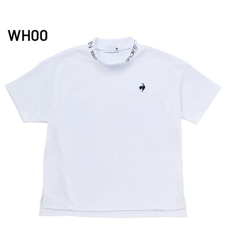ルコック 半袖シャツ レディース ゴルフウェア le coq sportif モックネックシャツ (ワイドシルエット) ゴルフシャツ 汗染み軽減 吸汗速乾 UVカット サンスクリーン ストレッチ 女性 トップス 婦人用 服 モックシャツ スポーツウェア ブランド アパレル/LG5SHS54L ルコック 半袖シャツ レディース ゴルフウェア le coq sportif モック