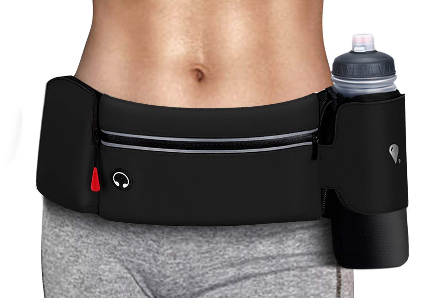 【2026，新品】 バッグ スマホ ランニング ランニング ポーチ携帯電話ホルダー 防水 フリップベルトうえすとぽーち レディース 水筒ポーチ付き(ボトルは含まれません) 折りたたみ式 男女兼用 ウエストポー その他