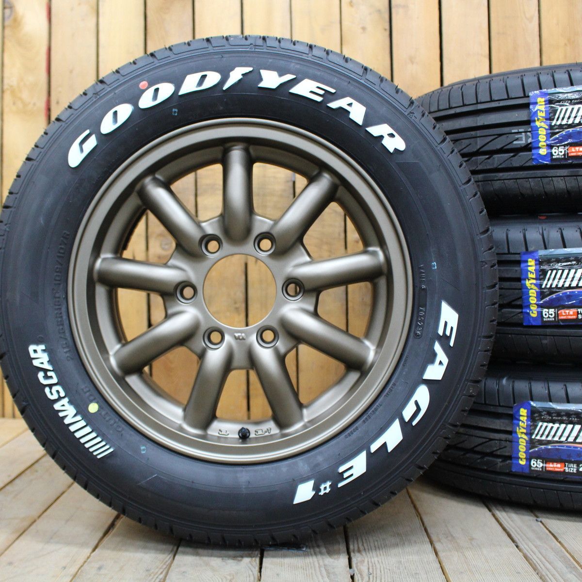 200系 ハイエース 車検対応 ファブレス BARONE MC-9 16in グッドイヤー ナスカー 215/65R16 ホワイトレター タイヤ  ホイール 4本SET - メルカリ