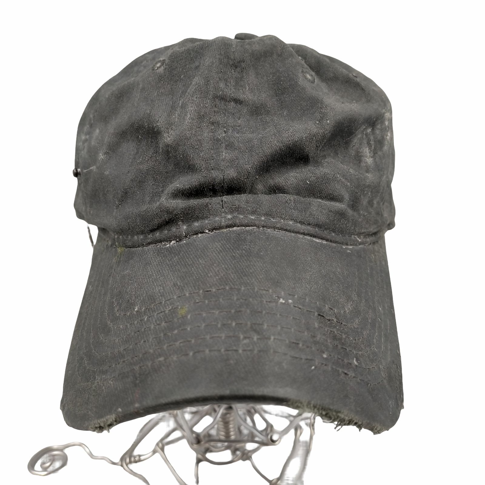 ユーズドフルギ USED古着 {{P.L.N}} dark grey oilskin cap オイルド