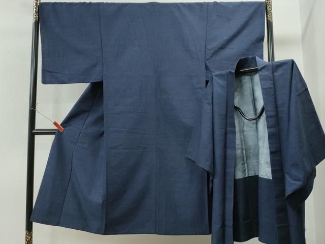 平和屋着物●男性 結城紬 アンサンブル 杢 正絹 CAAS6900yc