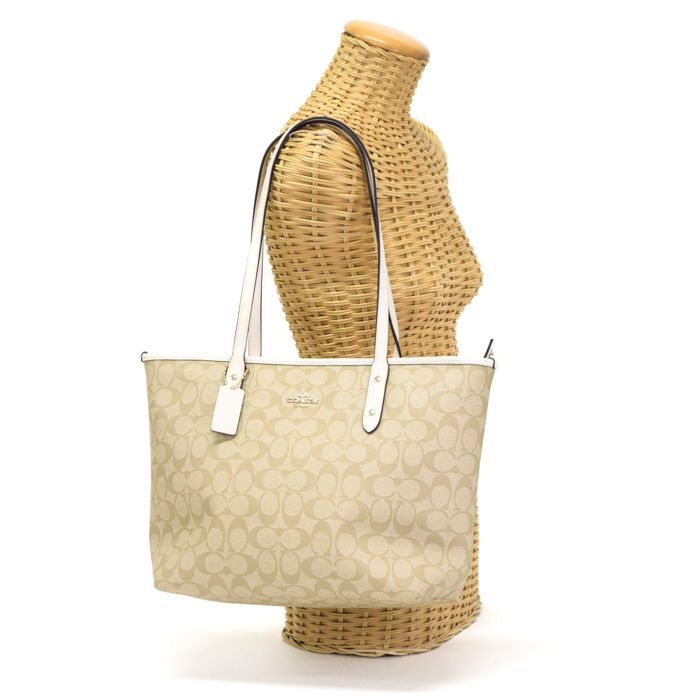 コーチ COACH シティジップトート PVC / レザー シグネチャー コーチ COACH シティジップトート PVC / レザー シグネチャー