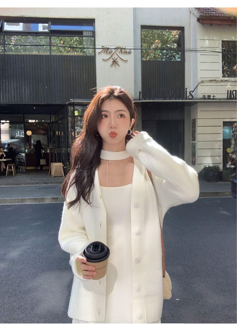 タイトニットロングワンピ