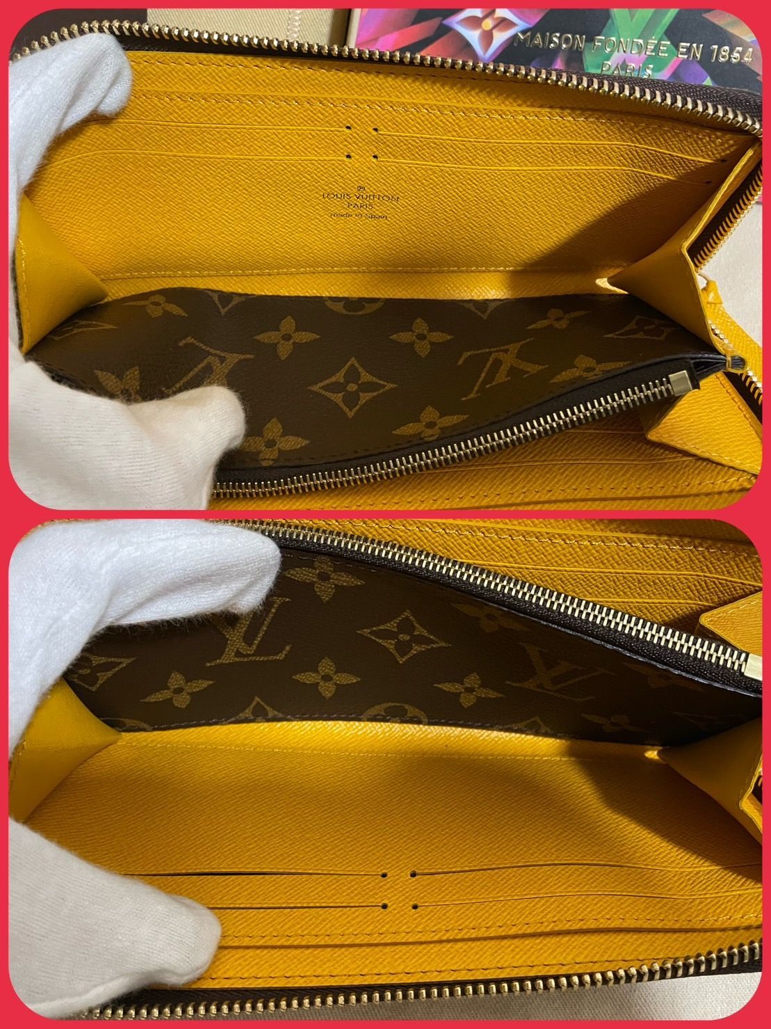 ほぼ新品】ルイヴィトン モノグラム ポルトフォイユ クレマンス ミモザ