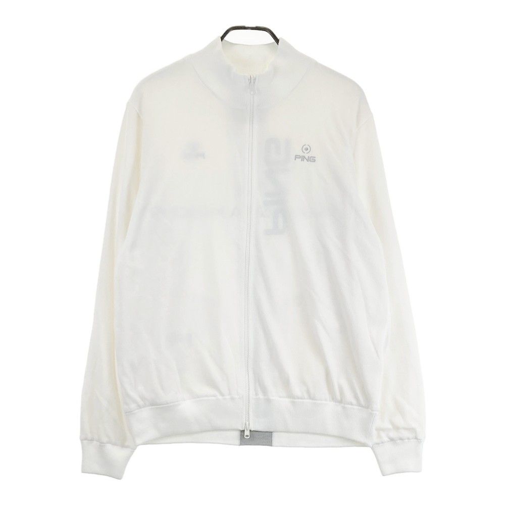 新品 ピン ゴルフ フルジップ ニット リバーシブル ジャケット ホワイト LL サイズ：LL PING ピン 2023年モデル リバーシブル ニット ジップ