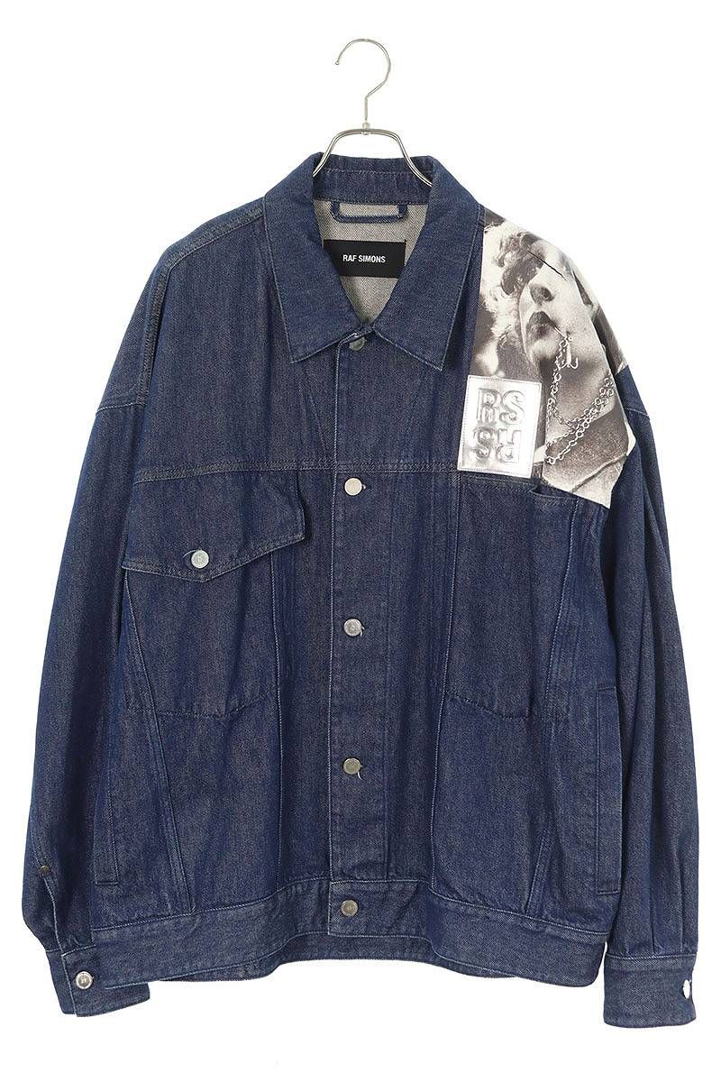 ラフシモンズ  19SS  Denim Jacket Punkette 191-725 パッチデザインオーバーサイズデニムジャケット メンズ S