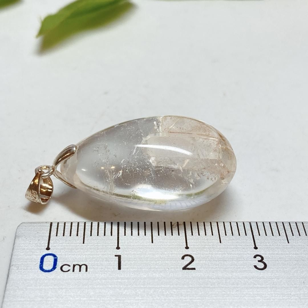 E3989】レア?水晶入り水晶＊クォーツインクォーツ＊ペンダント＊Quartz