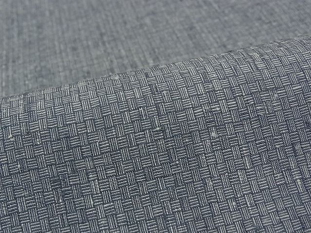 平和屋本店□極上 男性 本場結城紬 アンサンブル・長襦袢セット 網代織