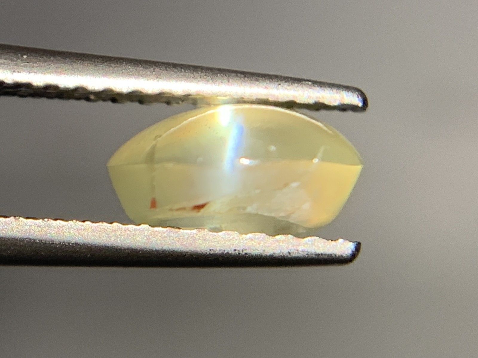クリソベリルキャッツアイ 2.259ct 宝石ソーティング付き 7.5×7.3×4.0 