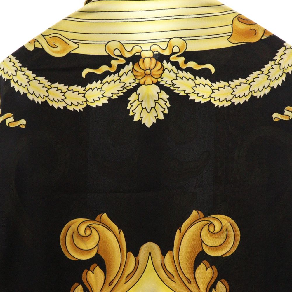 VERSACE (ヴェルサーチ) 総柄 ロングスリーブシャツ 長袖 シルクシャツ