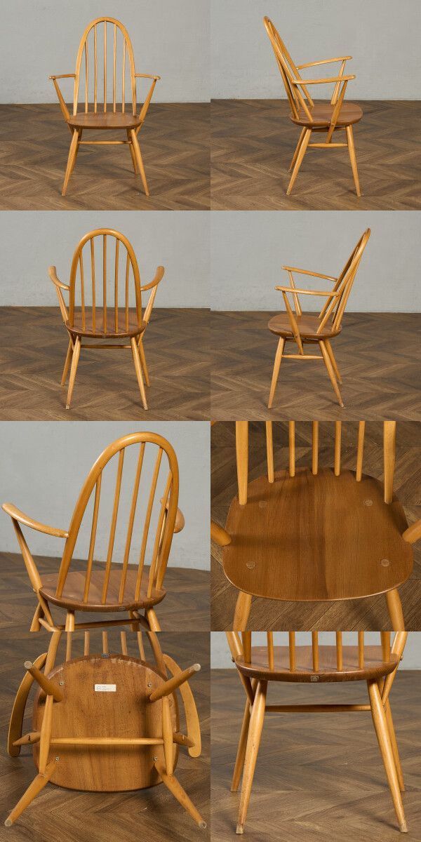 アーコール ERCOL ヴィンテージ クエーカー アームチェア ブルー