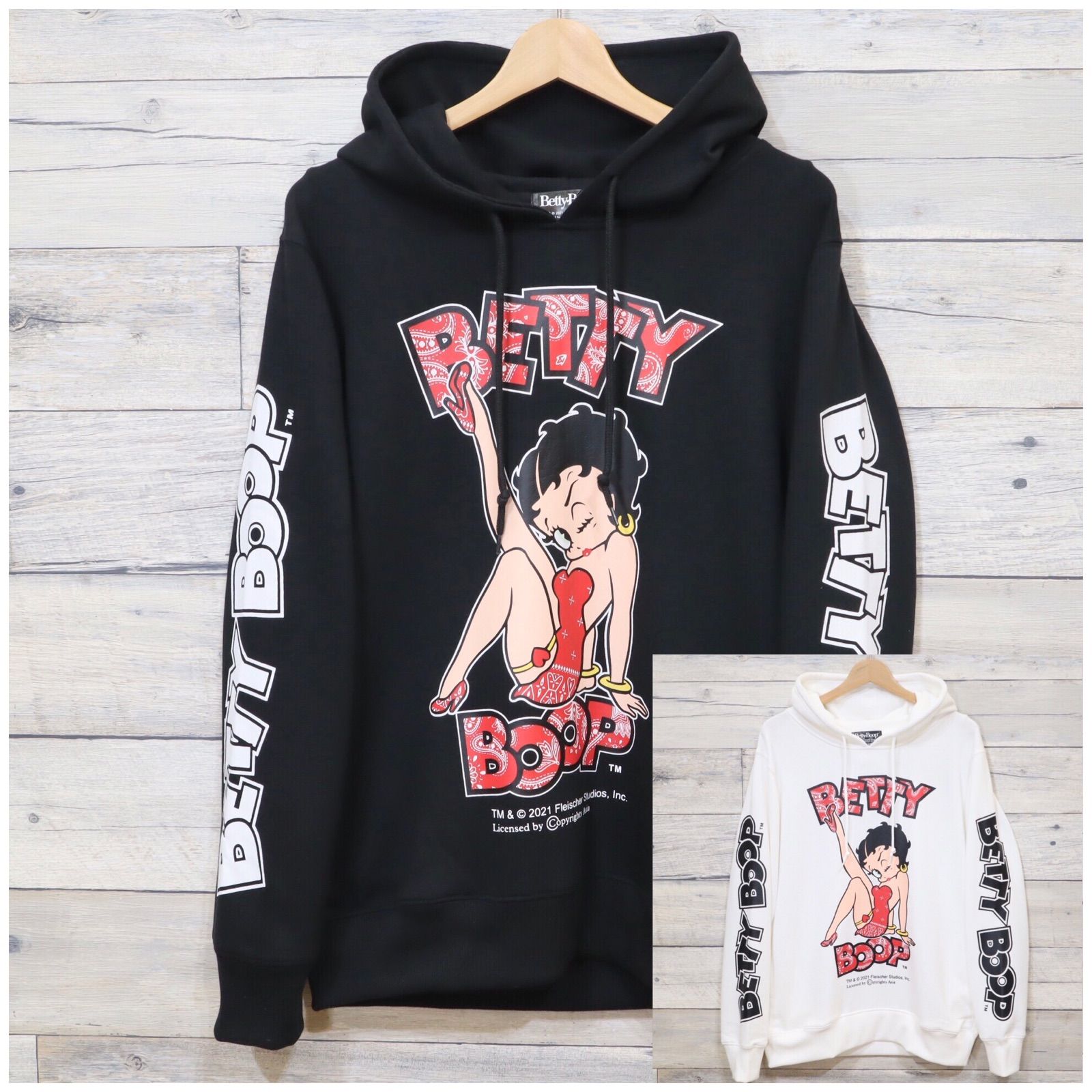 バーバリーブルーレーベル　ネイビー　パーカー　長袖 フード付き 新品 メンズ ベティ BETTY BOOP ベティーちゃん 長袖 パーカー