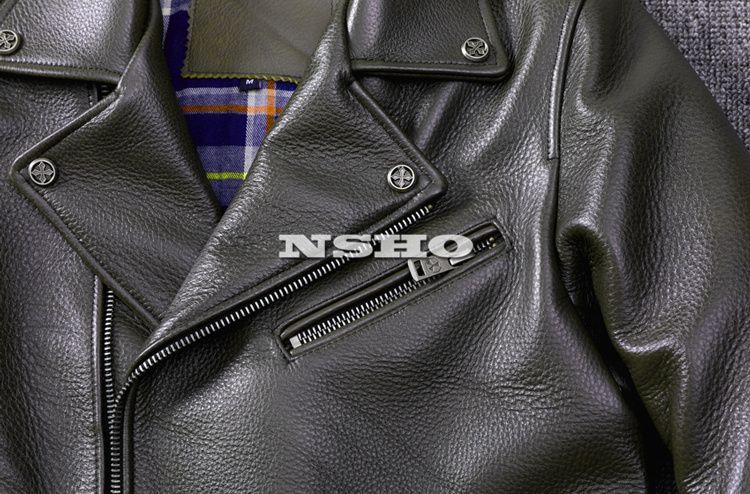 上質革ジャン メンズ カウハイド 牛革 1.5mm UKスタイル ダブル