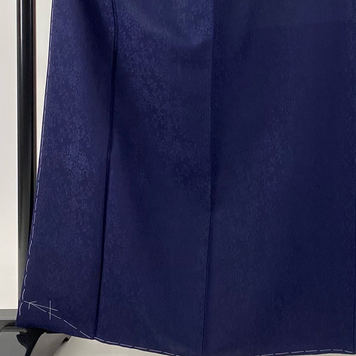 小紋 身丈166cm 裄丈67.5cm L 袷 格子 絞り 青紫 正絹 美品 名品 中古 小紋 身丈166cm 裄丈67cm M 袷 袋帯セット 幾何学模様 総絞り 濃紫