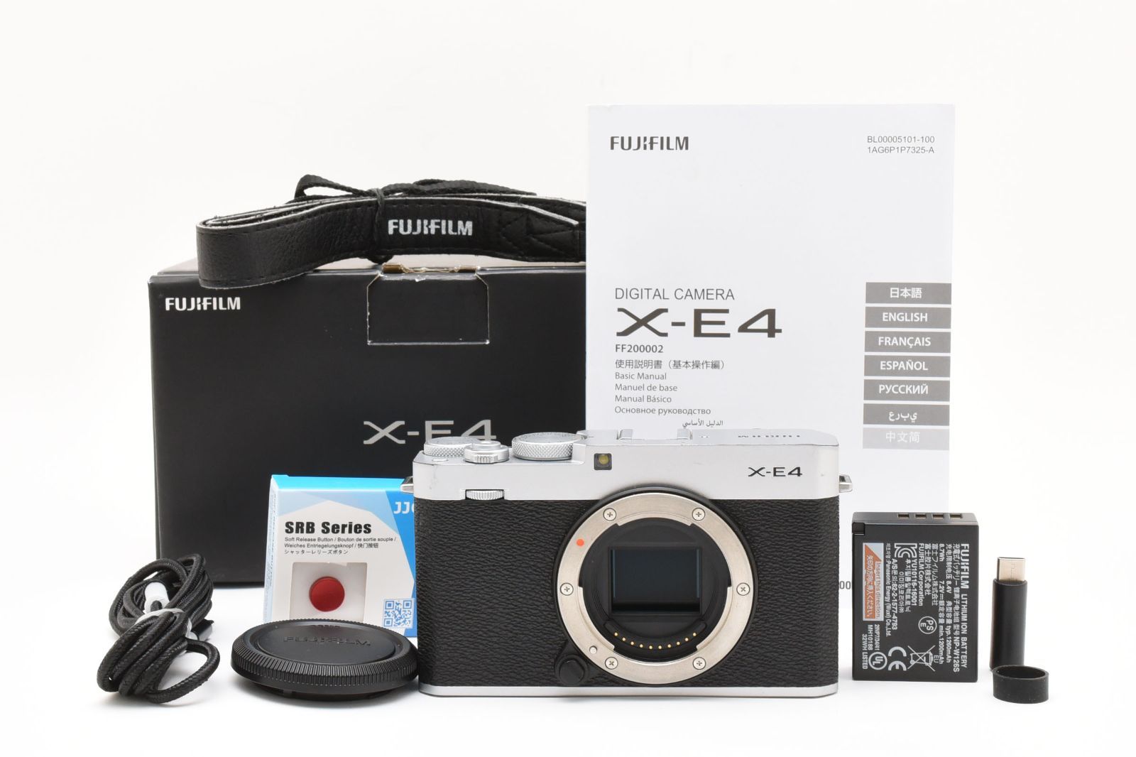 ショット数 1298回 元 上品 FUJIFILM フジフイルム X-E4 Silver Body ボディ APS-Cサイズ ミラーレス一眼レフカメラ