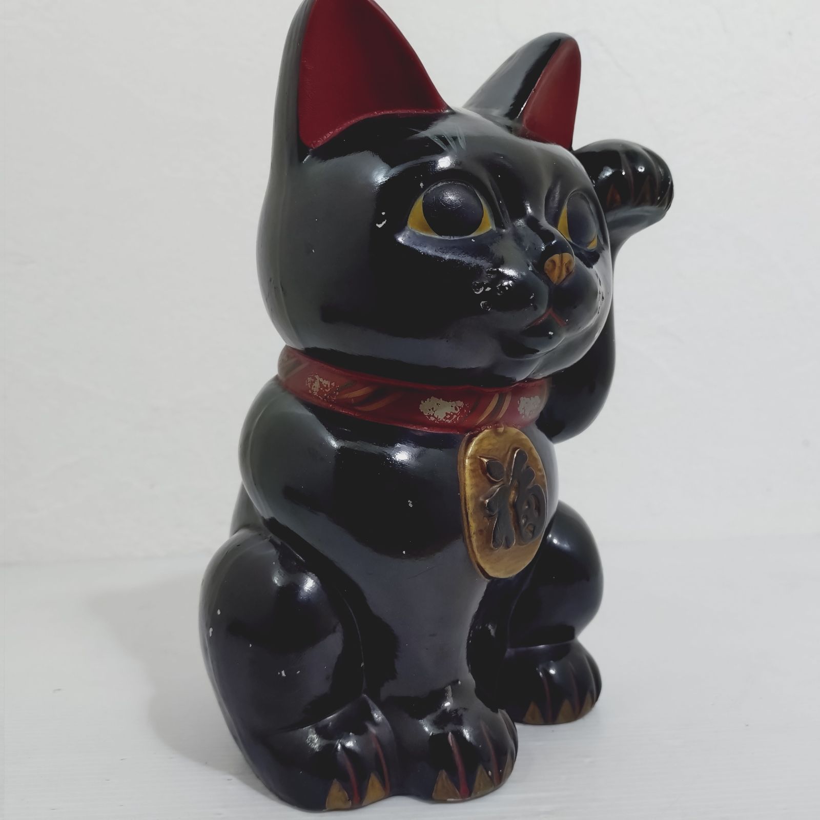 招き猫 縁起物 商売繁盛 陶器 レトロ インテリア 置物 ペア 開運 魔除け まねきねこ ちょ貯金箱 高さ 42～43センチ 特大